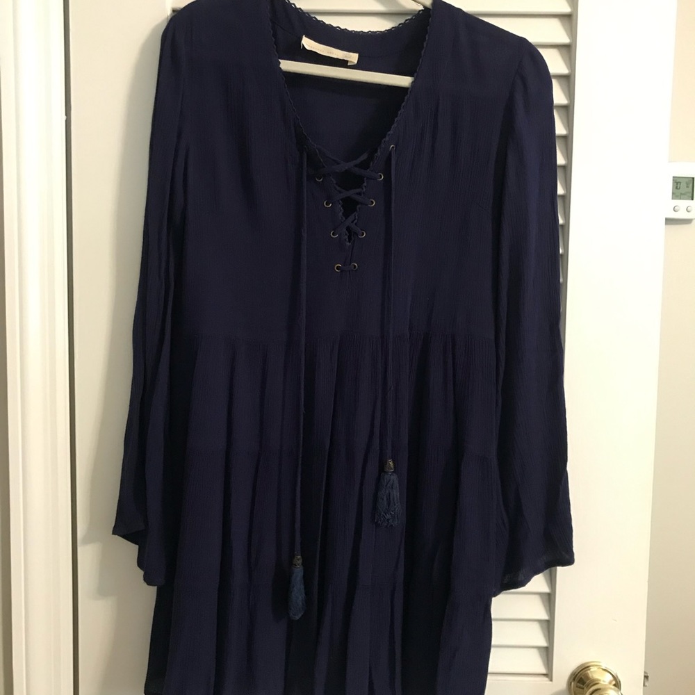 Navy long sleeve dress